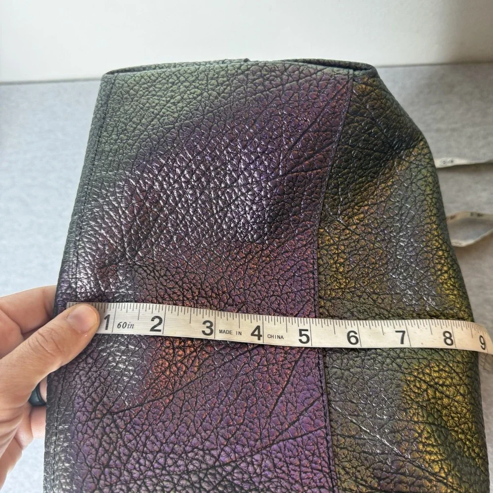 Coach Iridescent Oil Slick Hologram Purple Mermaid Market Tote Bag Purse
